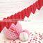 Red Paper Heart Garland HEART PAPER GARLAND BANNER BUNTING HANGING PARTY DECORATION TISSUE