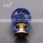 light blue old fashion brass metal cabinet handles kitchen glass knobs