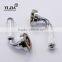 3 inch polished chrome finish clear wooden furniture bedroom door glass knobs