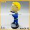 custom make design plastic bobble head figurines,custom plastic cartoon manlike figurine bobble toys in factory price