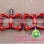 Red color mountain racing bike pedals
