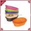 S&D cheap plastic rattan BIG Round bread basket storage fruit tray