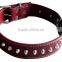 CY114 Wholesale PU Lady Dog Collar Comfort Leather Single Row Rivets Collar Alloy Spikes Gentle Rivet Dog Collar