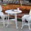 Plastic material garden round table and chairs sets