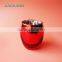 Red glass candle jar egg shape