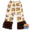 Newest design wholesale baby clothes baby girls triple ruffle pants sew sassy icing legging