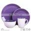 solid color grey color and white color tableware set