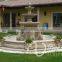outdoor garden decoration stone carving marble horse water fountain