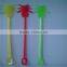 Quality cocktail plastic rod shape pineapple stirrer