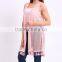 Plus Size Long Cardigan Design Flowing Sleeveless Vest Sheer Crocheted Boho Charming Style Cardigan With Colorful Tassels