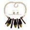 Europe and the United States fashion multiple big resin gems pendant necklace