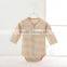 Hot sale infant clothing long sleeve stripe organic cotton baby bodysuit