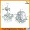 Double row diamond Rectangular Platinum plating zircon stud earring