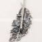 feather silver coal black metal hair pins for women