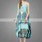 Latest Dress Stitching Designs Fashionable Women Slip Dress Summer Ethnic Beach Dress
