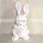 Sleeping Stuffed Plush White Rabbit Toy With Heart Custom Long Ears Soft Girl Toy Plush Rabbit