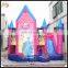 Cute large inflatable princess bouncer house,outdoor jumping castle for kids,pink inflatable bouncy for toddler