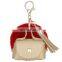 pom pom tassel mini pu bag keychain