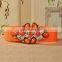 customize wholesale women ladies fashion retro enthic tribal elastic extra wide belt with stone shell