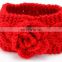 Winter new fashion knitted camellia twist braided baby warm hairband children kids hair accessories
