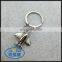 Promotional silver air plane keychain engraved chrome keyring with gift box