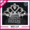 Hot sale hair accessories Kids rhinestone mini crown Wholesale heart hair comb