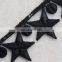 Good quality shiny polyester black lace for clothes