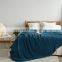 Personalized Sensory 90x90 100% Cotton Navy blue-colored Waffle Blanket