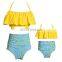 Mommy and Me Swimsuits High Waisted Family Matching Swimwear Baby Girls Floral  Bikini Set