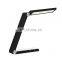 Wireless charging LED bedside table lamp with foldable triangle design for study