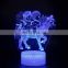 2019 Hot Sale Cracked Base USB Night Light 3D Table Lamp Unicorn