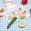 hygienic color silk screen printed glass vegetable chopping board cutting board with easy to clean