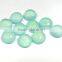 Aqua Chalcedony 12x12 mm round cabochon