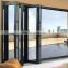 Aluminum bi folding doors soundproof interior glass door for bedroom