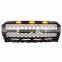 Raptor Style Painted Gray Front Bumper Mess Grille With LED For 2021 Ford F150