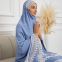 Byshanel Chiffon Islam Prayer Dress Woman Jilbab 2 Piece Ramadan Scarf Arabic Robe Turban Abaya Kimono Muslim Hijab Khimar Eid Mubarak