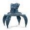 Log grapple for excavator , excavator grapple bucket for sale
