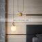 Nordic restaurant chandelier industrial style creative personality lifting pulley designer bar glass ball bedside chandelier