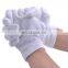 7G Natural White poly cotton Brown PVC Polka Dotted Cheap Gloves