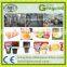 Factory assorted fruit cup packed pudding cup filling sealing packing making machine jelly processing plant production line