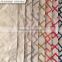 100% Polyester faux silk geometric embroidered window curtain fabric color:grey,green,black,white,red,purple