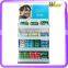 Xylitol chewing gum promotion corrugated paper pallet display stand