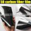 Super quality glossy black 5D carbon fiber film with strong strechable 3 layers size:1.52*20m per roll