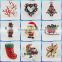 New Arrival Good Colorful Multicolor Christmas Bow Wreath Crystal Pin Brooch Gold Jewelry B0469