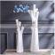 Wholesale restaurant lobby decoration ceramic tall white floor vases for hotel decor