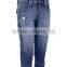 Ladies Denim Stretch Cropped Trouser Women Pants Jeans