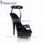 Red sole ankle strap modern girls stylish fancy shoes