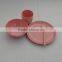 Pink Color Eco-friendly Bamboo Fiber Kids Dinner Sets