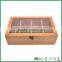 FB4-1020 Bamboo Tea Storage Box, 8 Equally Divided Compartments