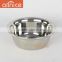 wholesale stainless steel mixing bowl/kitchenware bow set/curved lip and flat base bowl